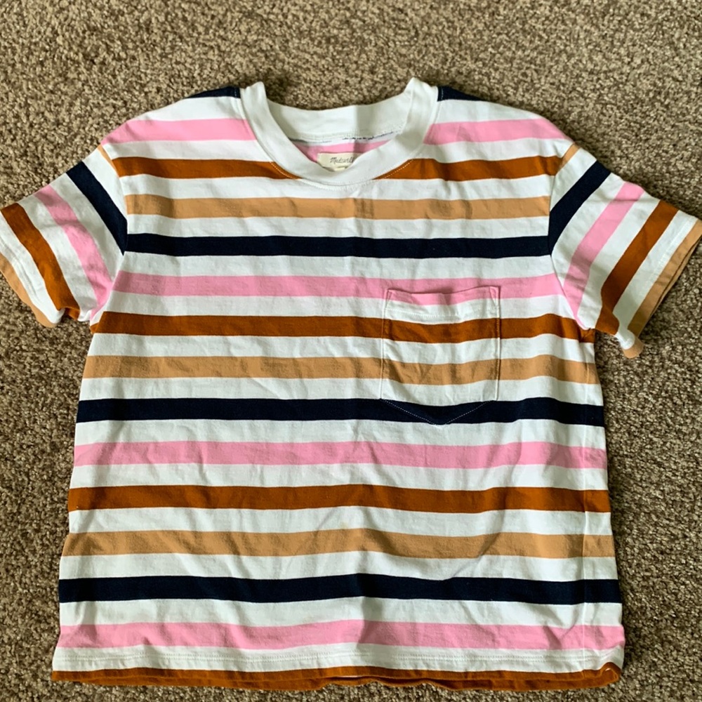 Madewell Striped Boxy Tee- NWOT